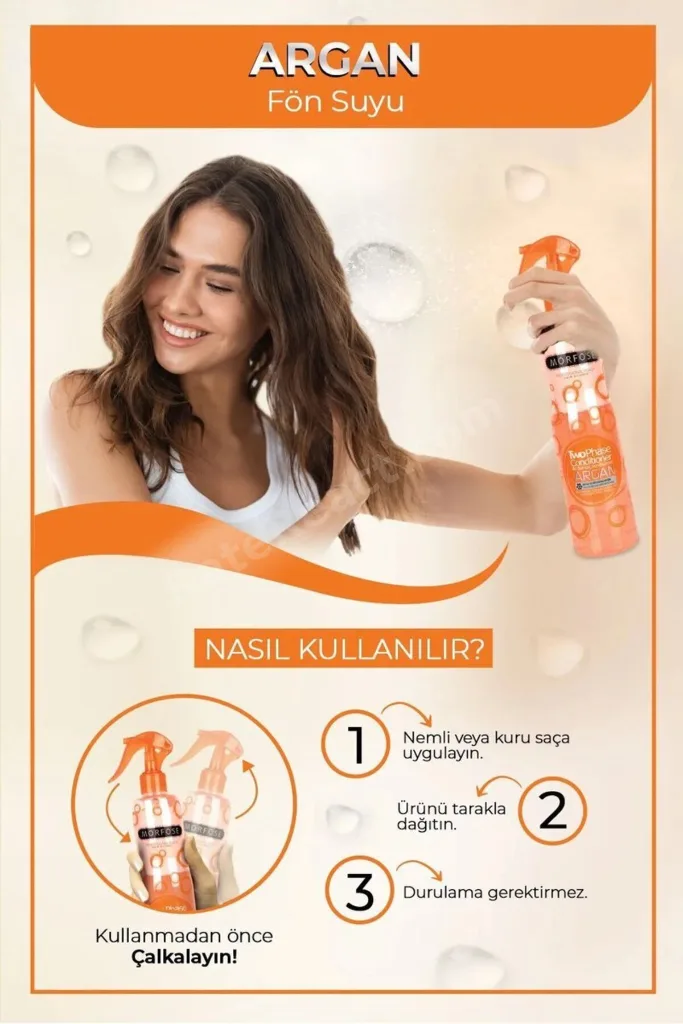 Argan Çift Fazlı Kondisyoner Fön Suyu 400 ML - mrfs