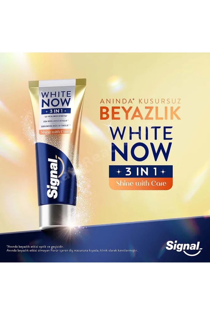 White Now Diş Macunu 3 in 1 Shine With Care 75 ml x2