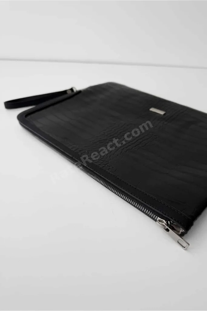 Kroko Desenli Siyah 13 İnç Laptop & Tablet Uyumlu Suni Deri Kılıf