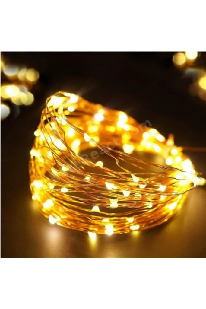 meala kozmetık store Peri Led Tüm Renkler USB Girişli (Sarı, 5 Metre) 2026 919086