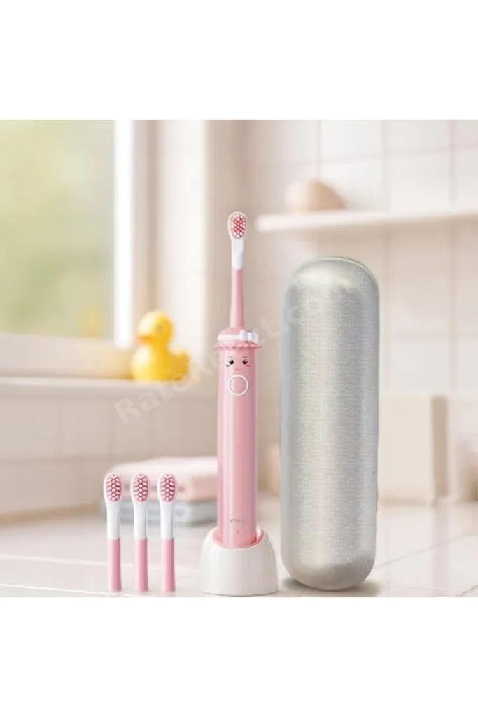 TTKTEKNOLOJİ Oral B2 Kids Care Şarj Edilebilir Diş Fırçası Pembe + 4 Adet Fırça Başlık TTKTEKNOLOJİ