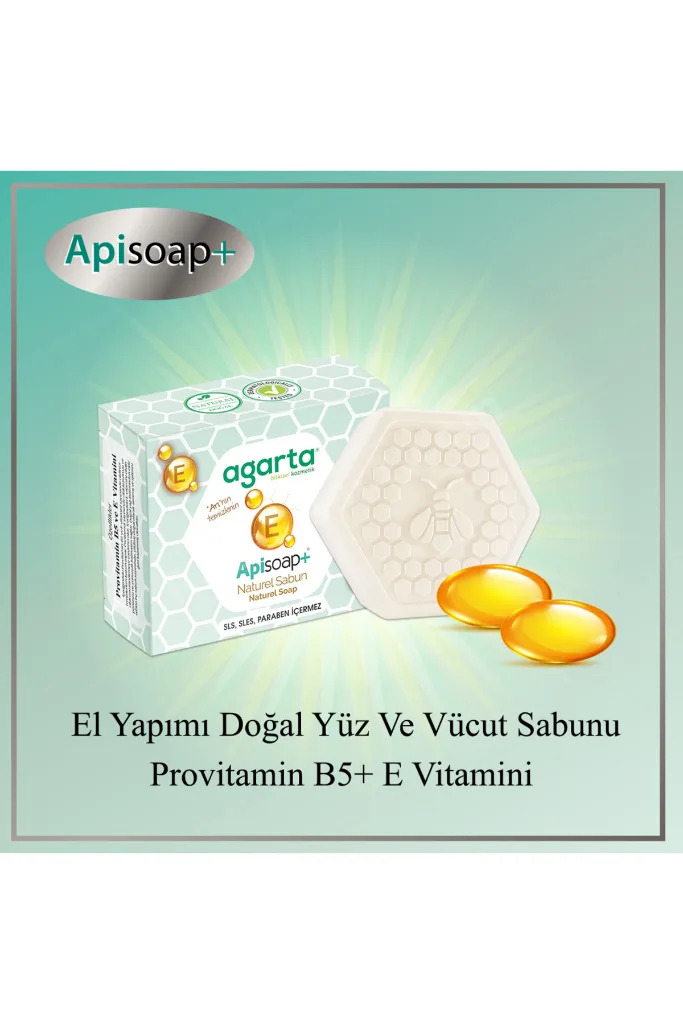Apisoap Plus Doğal El Yapımı Yüz ve Vücut Sabunu B5 ve E Vitaminli