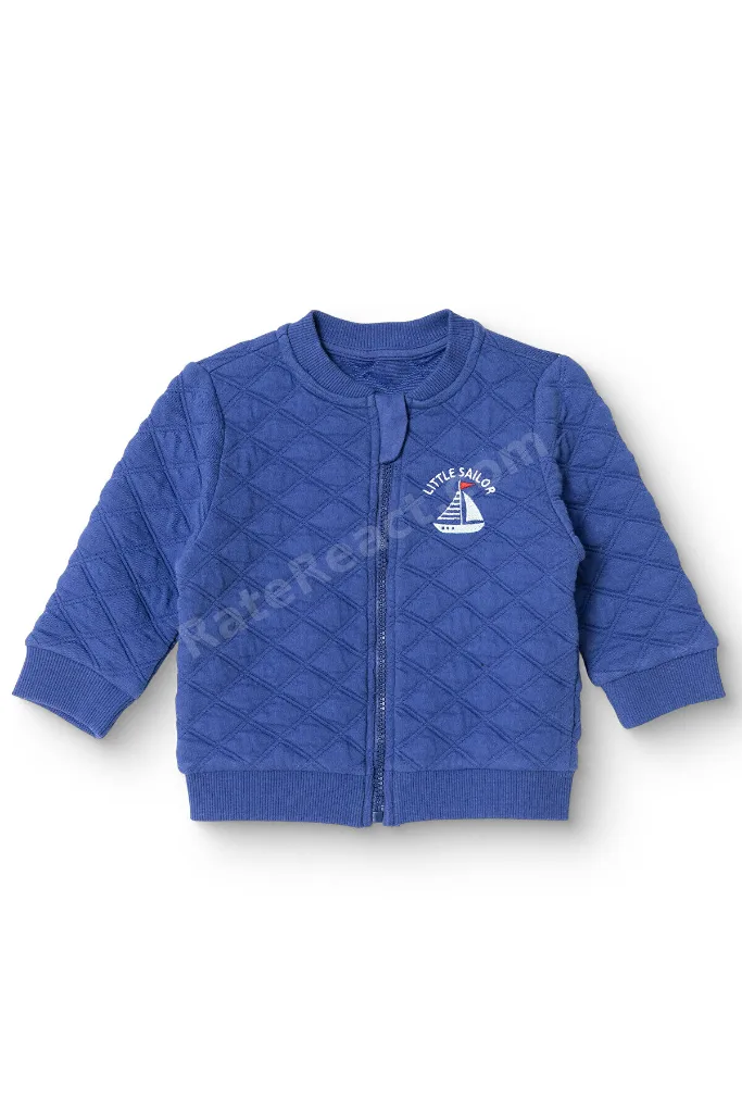 HelloBaby HelloBaby, Erkek, Hırka, Marin Baskılı, Fermuarlı, Little Sailor, Bisiklet Yaka, Uzun Kol