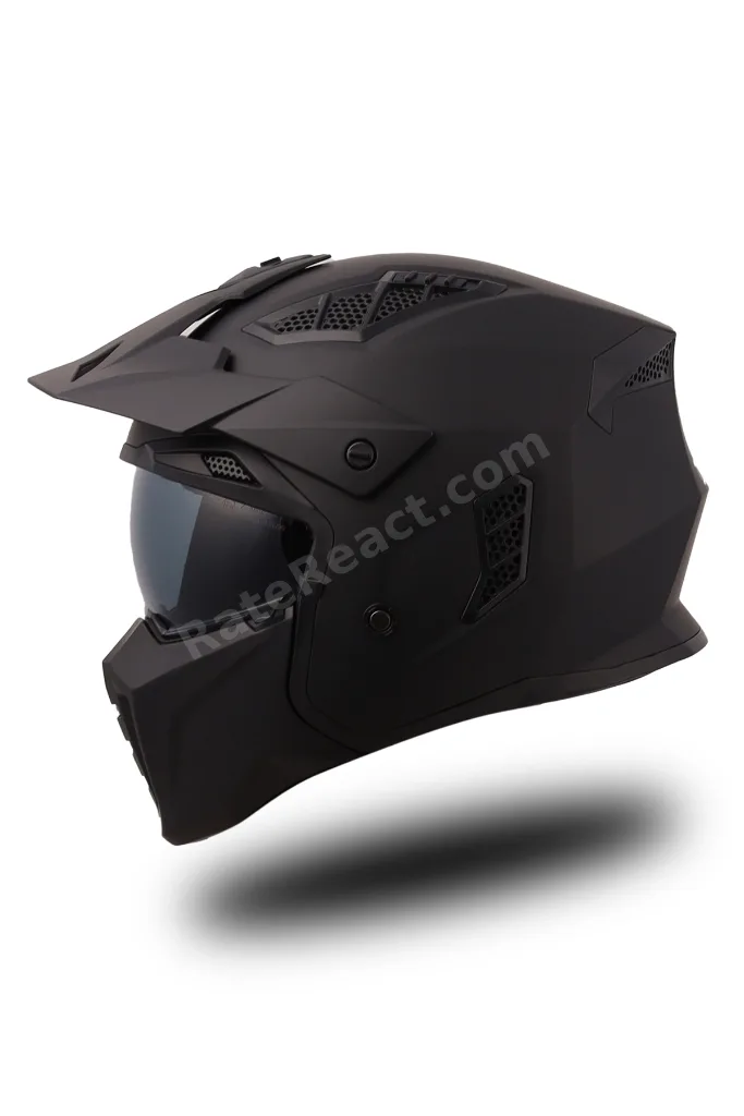 Helix Mat Siyah Modüler Kask