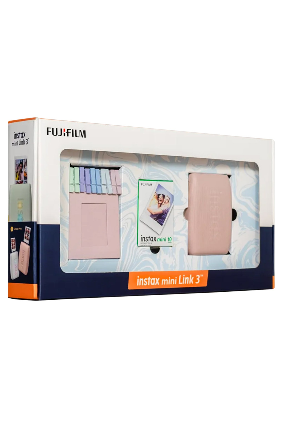 Instax Mini Link 3 Pembe Akıllı Telefon Yazıcısı Bundle Box