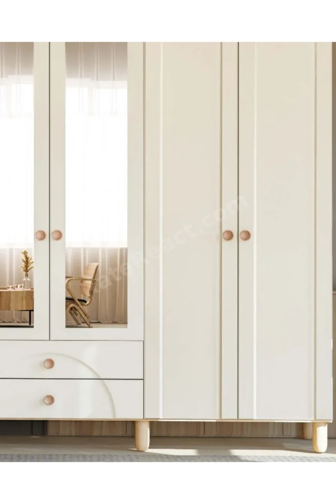 Papatya 6 Kapaklı Gardrop / 6 Kapılı Dolap / Komple MDF / Modern Tasarım