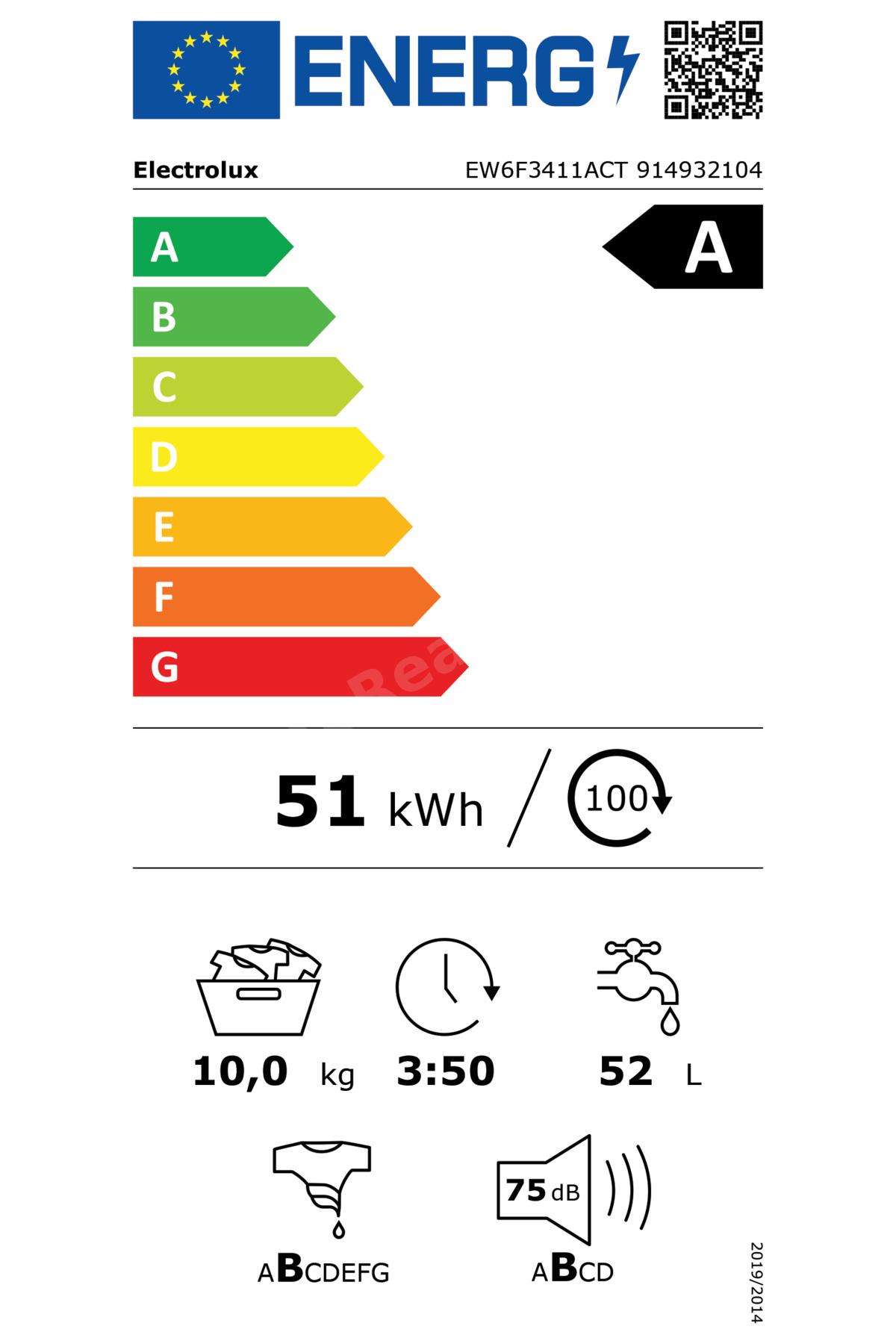 EW6F3411ACT 600 Serisi SensiCare 10 kg 1400 devir A sınıfı AutoDose Wi-Fi Çamaşır Makinesi