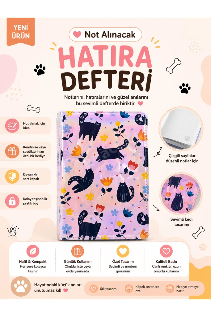 NOT DEFTERİ - PET'S HATIRA DEFTERİ
