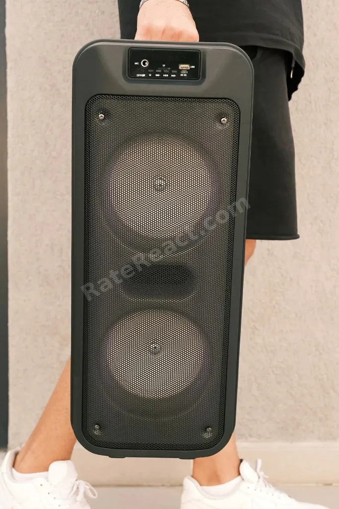 Ultra Büyük Çift Hoparlör Işıklı Mikrofonlu Fantastik Wireless Bluetooth Spaker Ses Topu