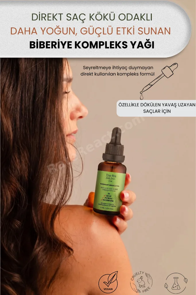 Daily Dream Series | Yeni Saç Oluşumu Ve Gürleştirme Etkili Biberiye Kompleks Saç Yağı 30 ml