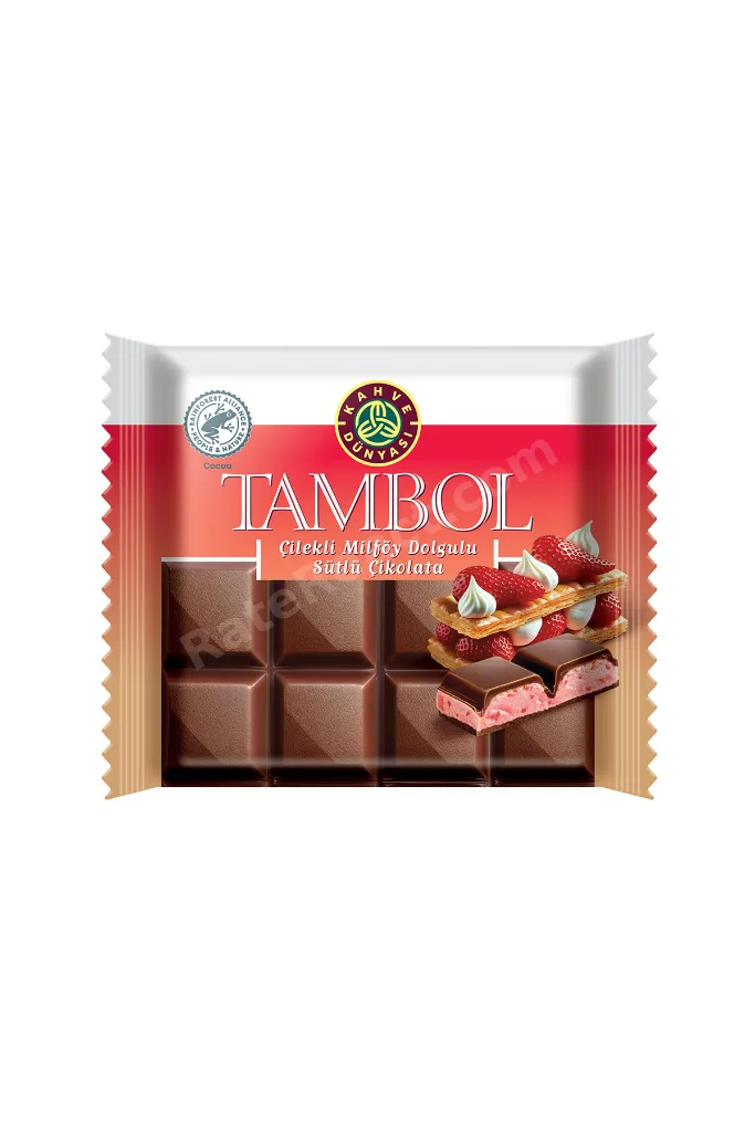 Tambol Çilekli Milföy Dolgulu 100 gr