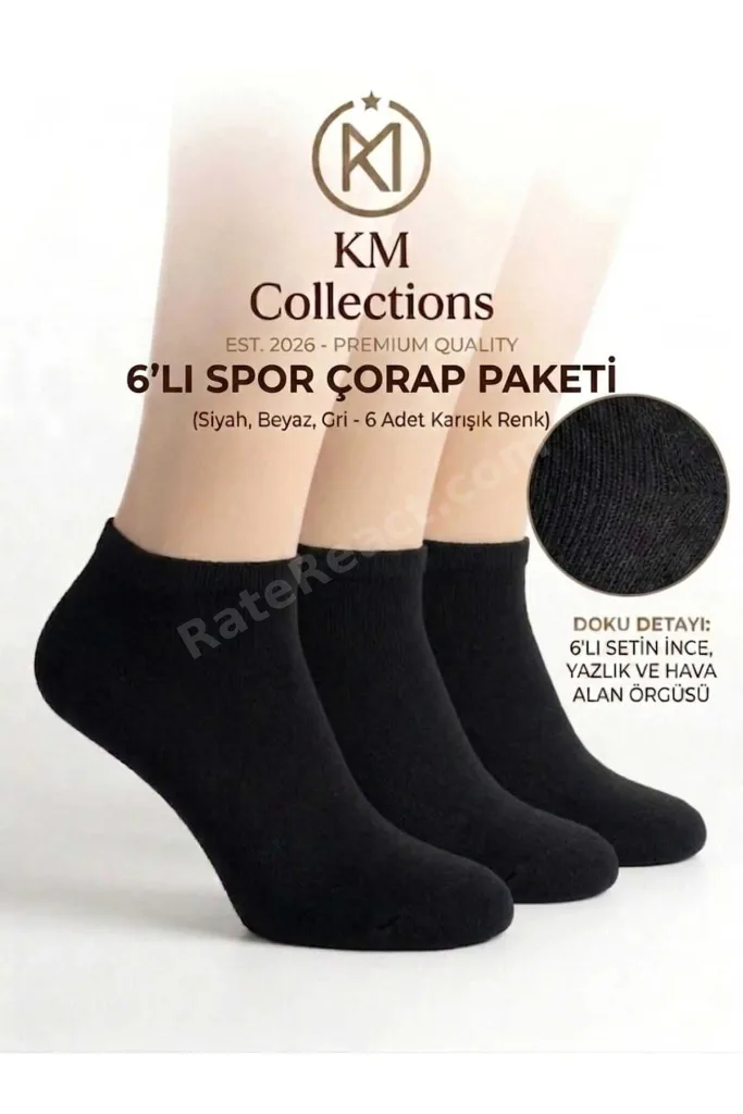 6'lı Ekonomik Paket Bay&&Genç Patik Çorap