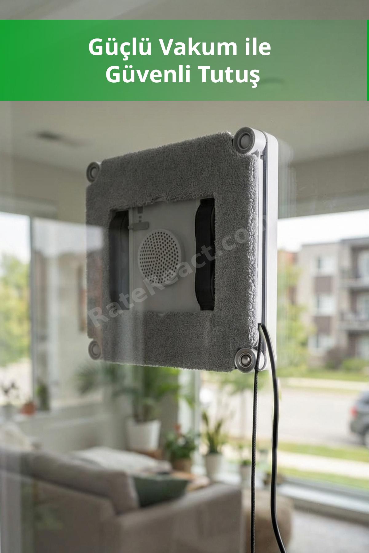 KWC-7140 Pencere Temizleme Robotu | 3500Pa Emiş & 3 Mod & Su Hazneli