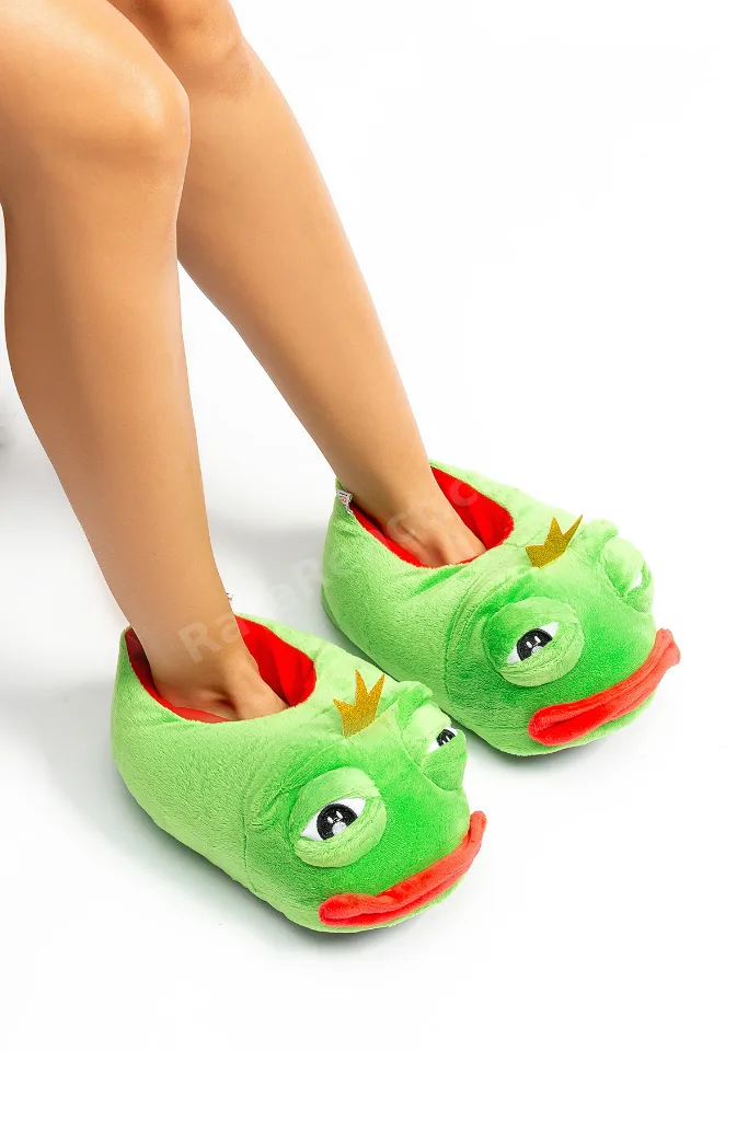 Frog Unisex Hayvanlı Panduf Yeşil 36/41