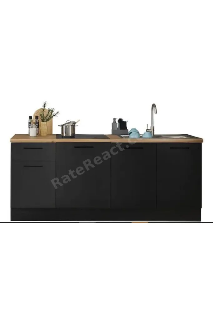 Agora Mutfak 4 Kapaklı-1 Çekmeceli Alt Modül -180 cm - Tezgah Dahil