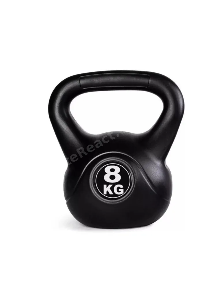 Siyah Clifton 8 Kg Çaydanlık Tipi Dambıl Kettlebell Ağırlık 8 Kg Vinyl Kettlebell (Çaydanlık)