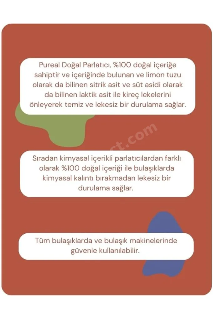 TTKTEKNOLOJİ Pureal Doğal Bulaşık Makinesi Parlatıcısı - 100 Yıkama TTKTEKNOLOJİ 2026 395519