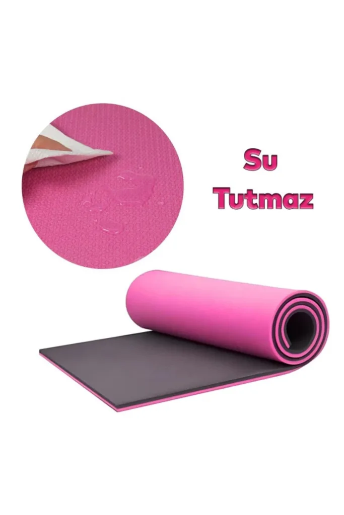 Çift Taraflı Kaymaz Yoga Spor Matı 10 mm Kalın