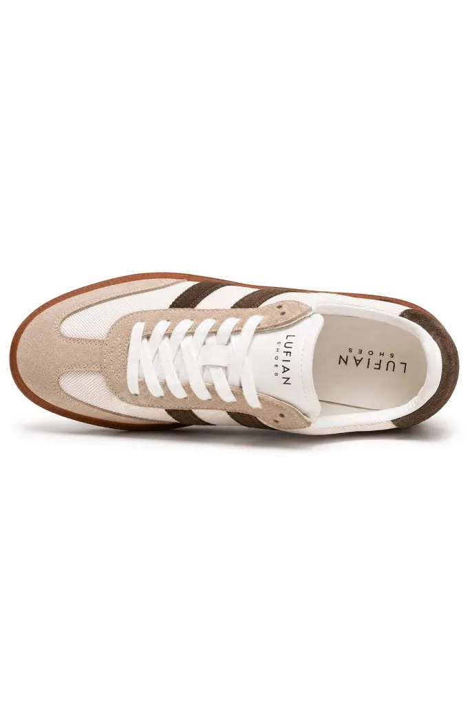 121230066 Lenora Deri Unisex Sneaker Ayakkabı KAHVERENGİ