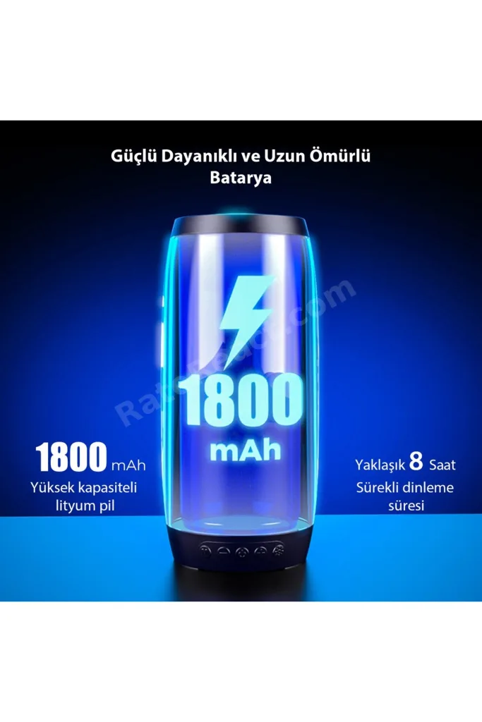 RS Kablosuz 5W RGB Aydınlatmalı Bluetooth Hoparlör /USB/SD Kart Stereo Taşınabilir Hoparlör