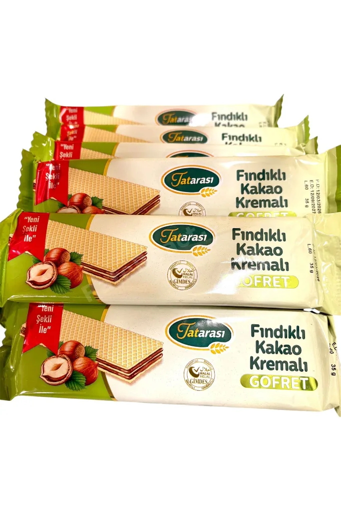 Fındıklı Kakao Kremalı Gofret 35 Gr. x 24 Adet gimdes sertifikalı