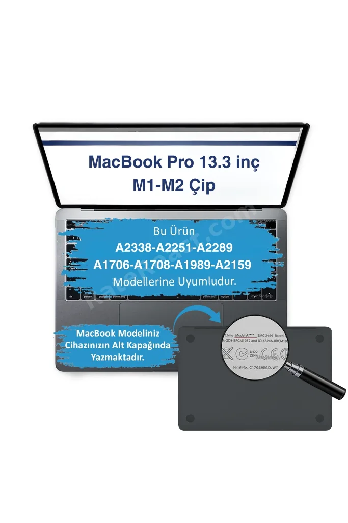 MacBook Pro 13 inç Kılıf M1 M2 Kumaş Kaplama Sert Kapak 360 Darbe Koruma A2338 A2289 A1706 Uyumlu
