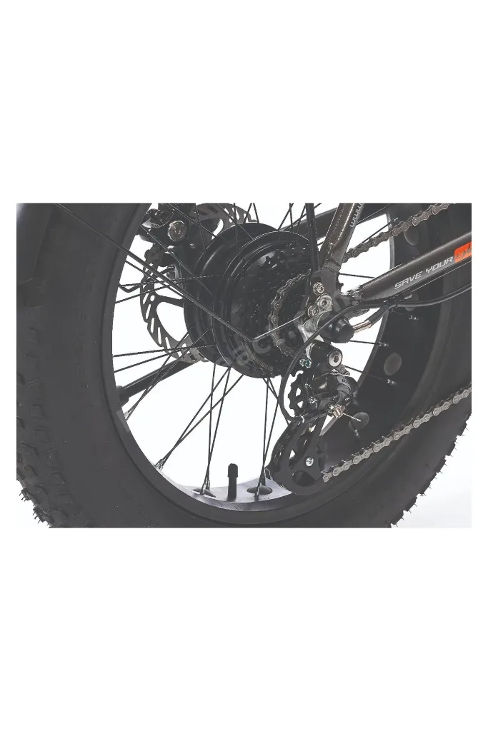 Voniq E Fat Bike Katlanır Elektirikli Bisiklet Siyah