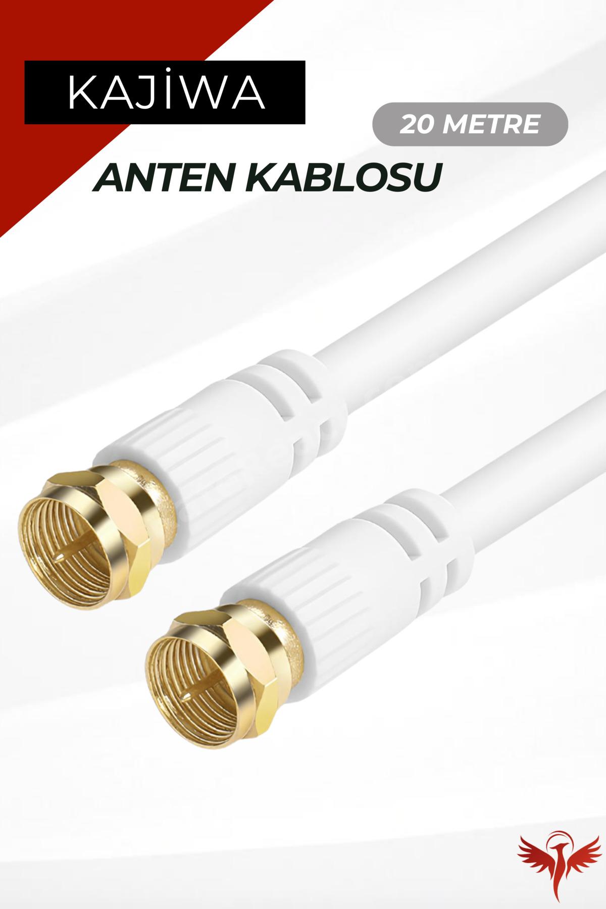 20 METRE ANTEN KABLOSU HAZIR 4K Çanak Lnb Kablosu ( Altın uç F Konnektör)