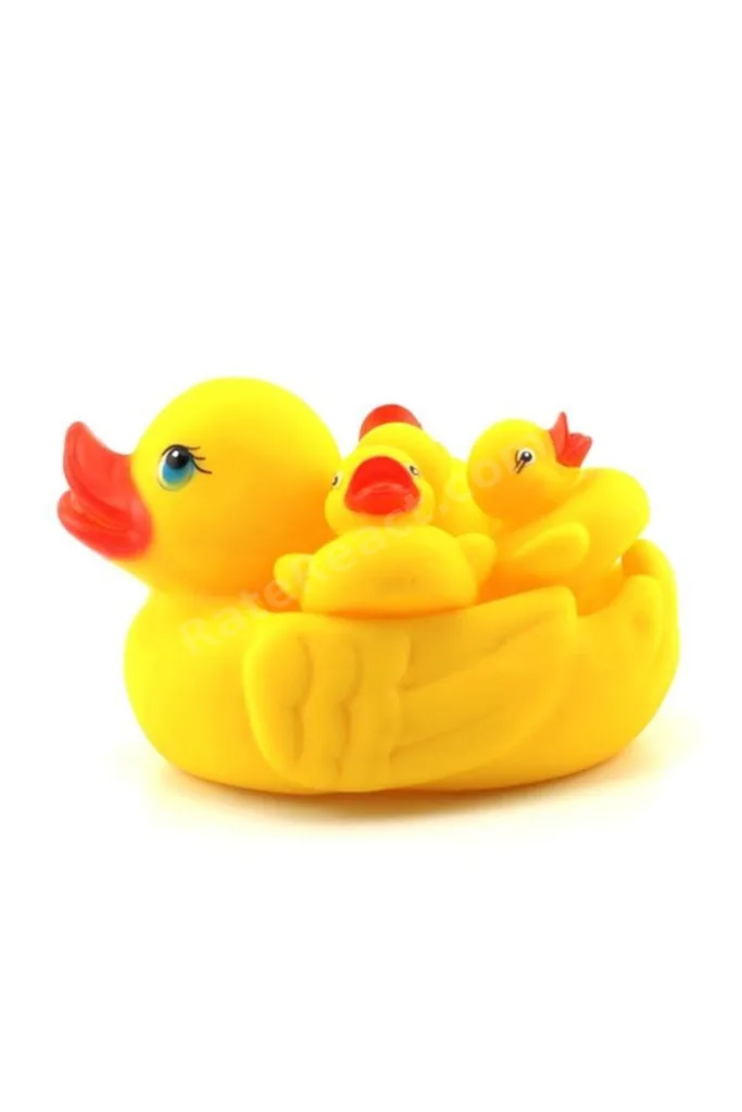 Banyo Ördeği Oyuncak Anne Ördek Ve Yavruları 4'lü Set 10 Cm.