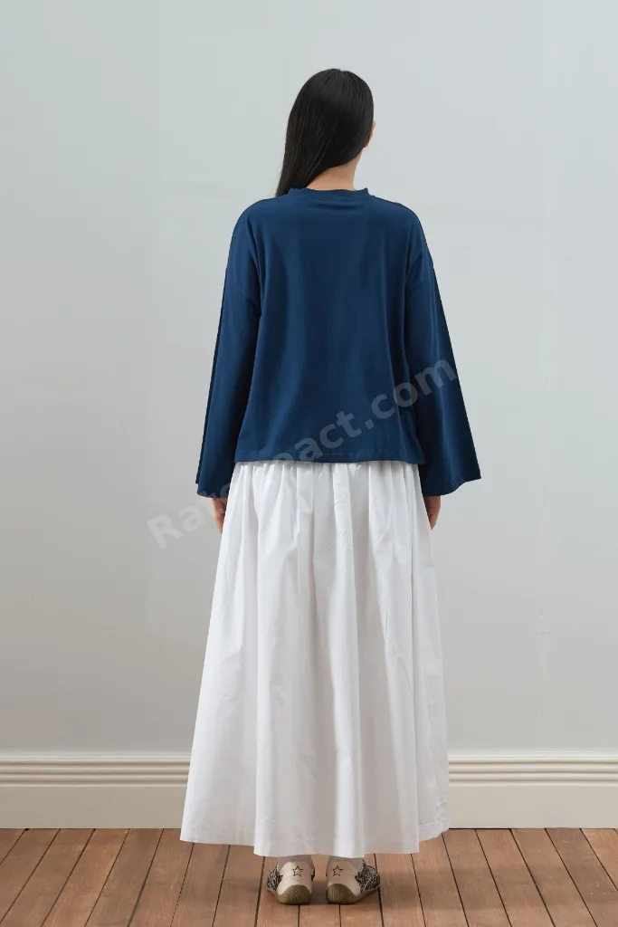 Lacivert Nakışlı Body