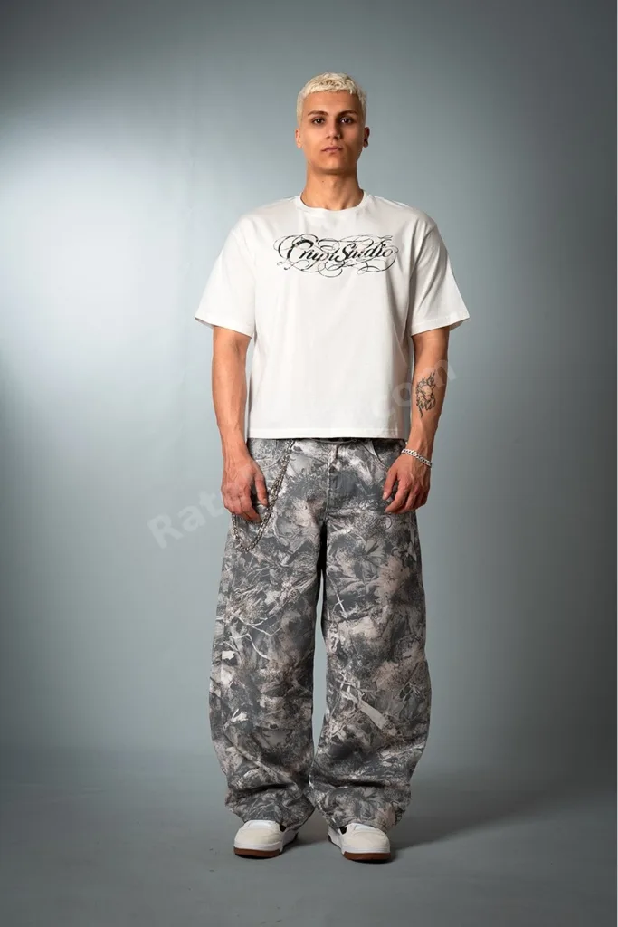 Deep Forest Wide Leg Super Baggy Erkek Jean Pantolon