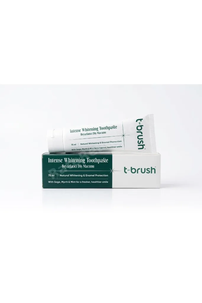 T-Brush Beyazlatıcı Diş Macunu 75ml – Günlük Ağız Bakımı ve Diş Beyazlatma Etkili ve Plak Karşıtı