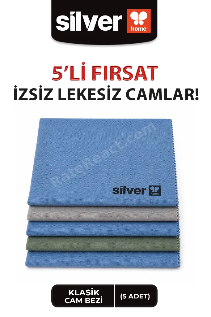 Mikrofiber 5'li 40x50cm Klasik Cam Bezi