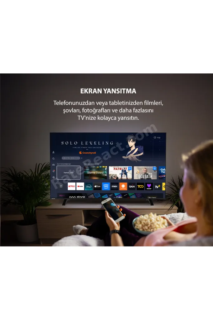 65UV3463DT 65" 165 Ekran Uydu Alıcılı 4K Ultra HD Smart Vidaa TV
