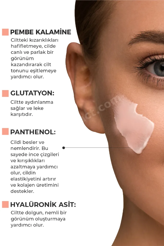 Leke Karşıtı Ton Eşitleyici Spf 50 Pembe Renkli Güneş Kremi Glutatyon, Hyaluronik Asit Etkili 60 ml