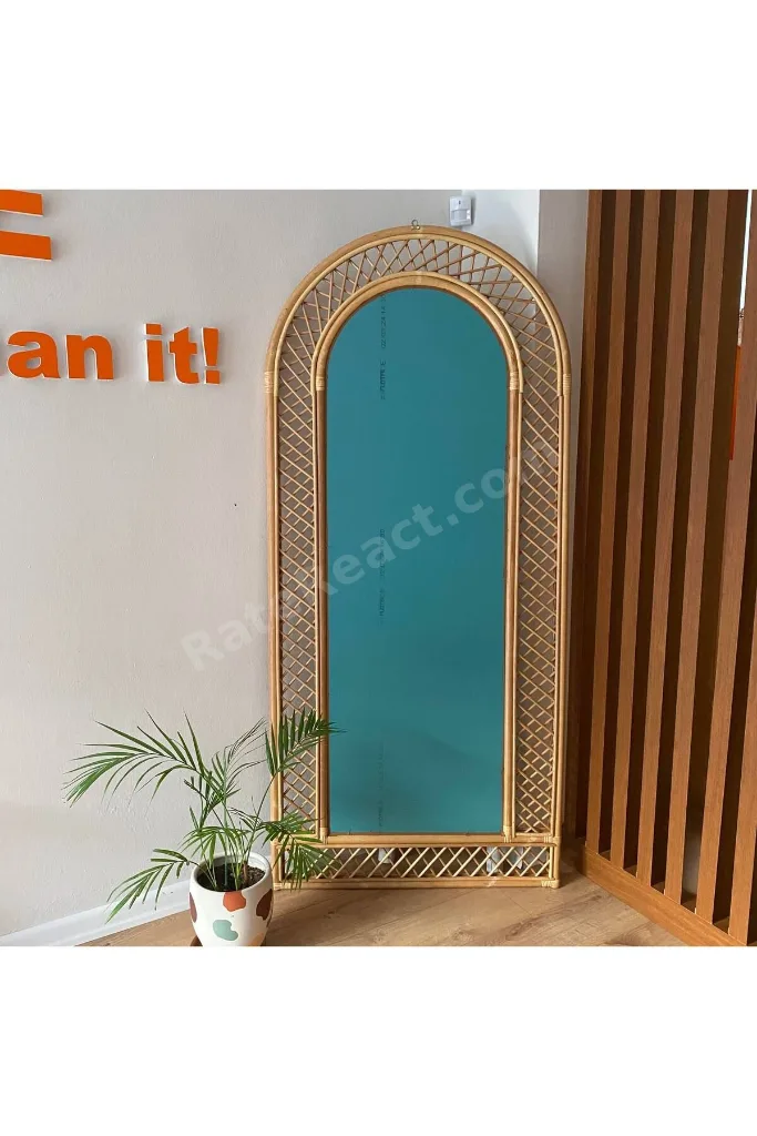 El Yapımı Bambu Ayna 90 X 185 Cm