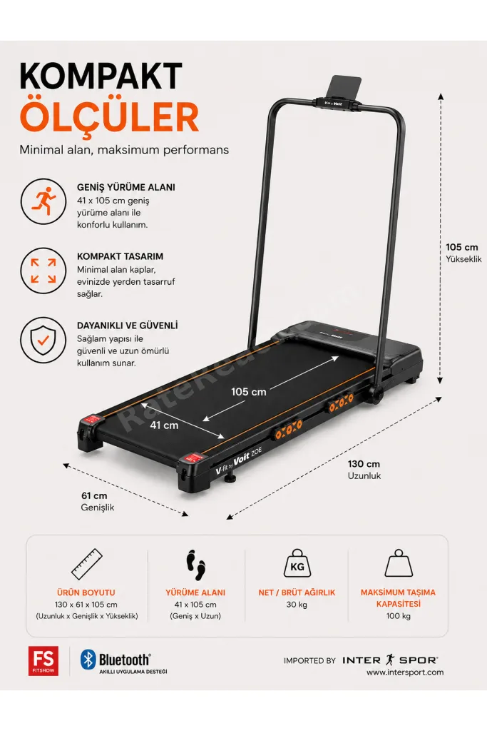 Vfit By Zoe Otomatik Eğimli Uzaktan Kumandalı Bluetooth Uygulamalı Tutma Kollu Katlanabilir