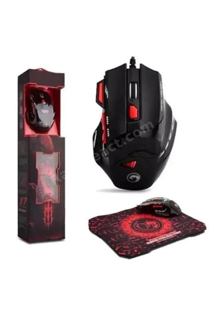 rol Profesyonel Işıklı Gamer Oyuncu Mouse + Mousepad Kaymaz Hassasiyet Kontrollü Gaming PrO