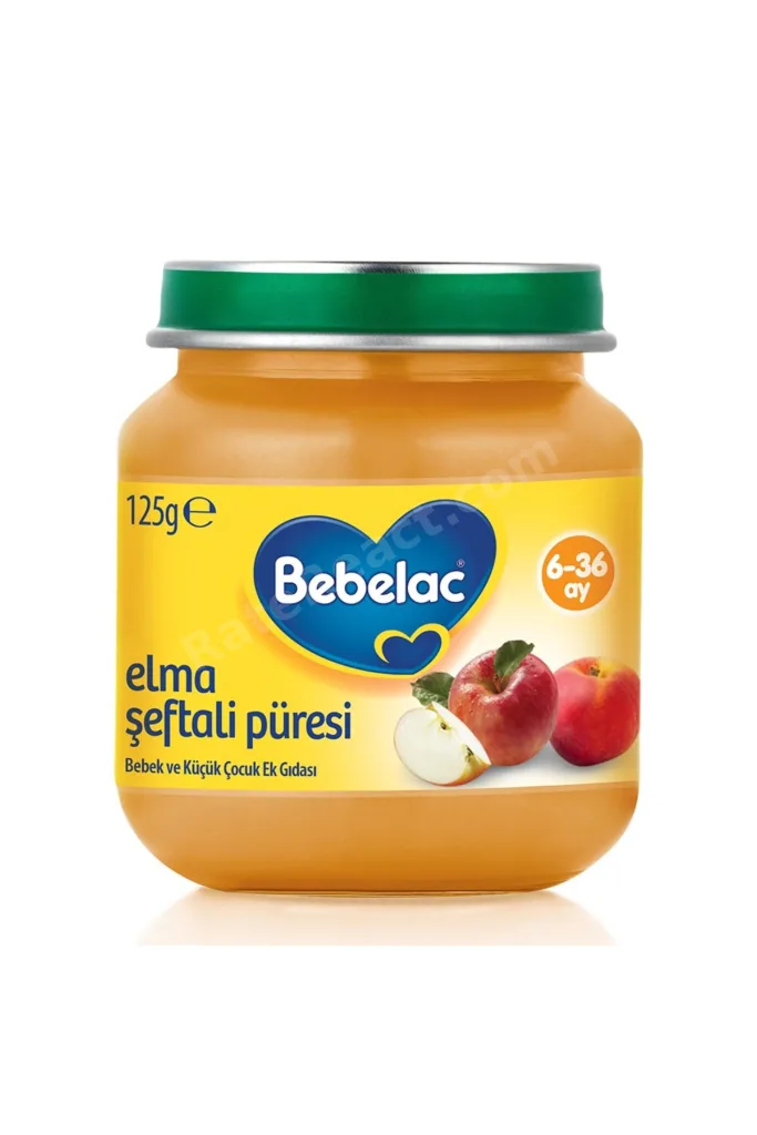 Elma Şeftali Püresi Kavanoz Maması 125 Gr