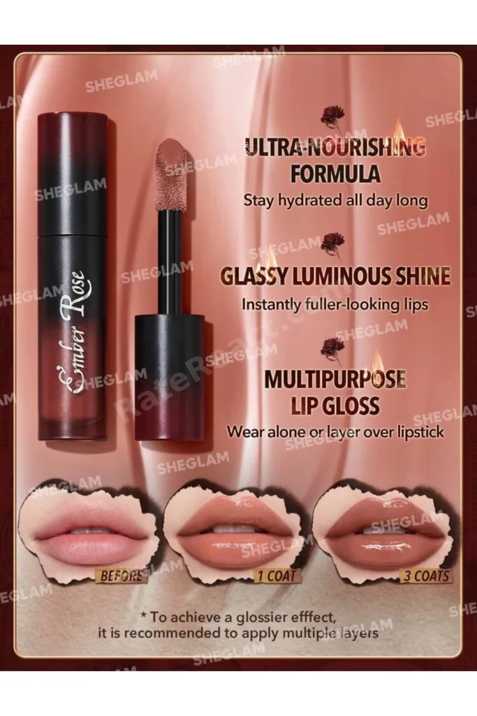 Ember Rose Immortal Love Nourishing Lip Gloss-Amor