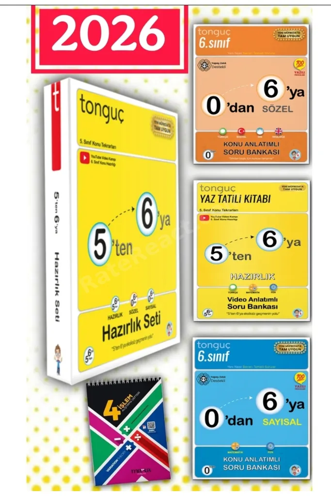 Tonguç 5'den 6'ya Hazırlık Seti 5'ten 6'ya Hazırlık Hediyeli