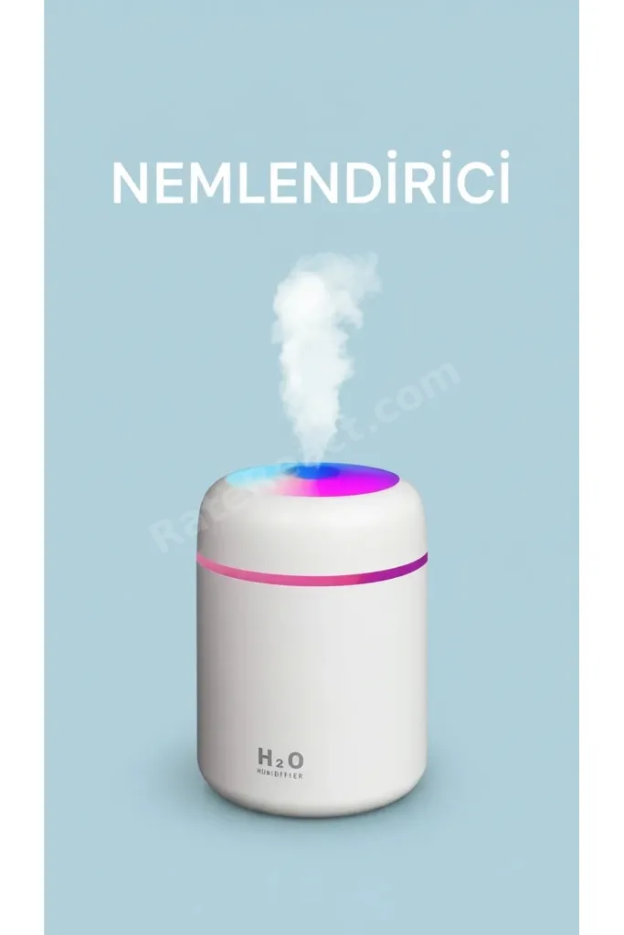 Bebek ve Çocuk Odası İçin Sessiz Ultrasonik Hava Nemlendirici Gece Lambalı Buhar Makinesi
