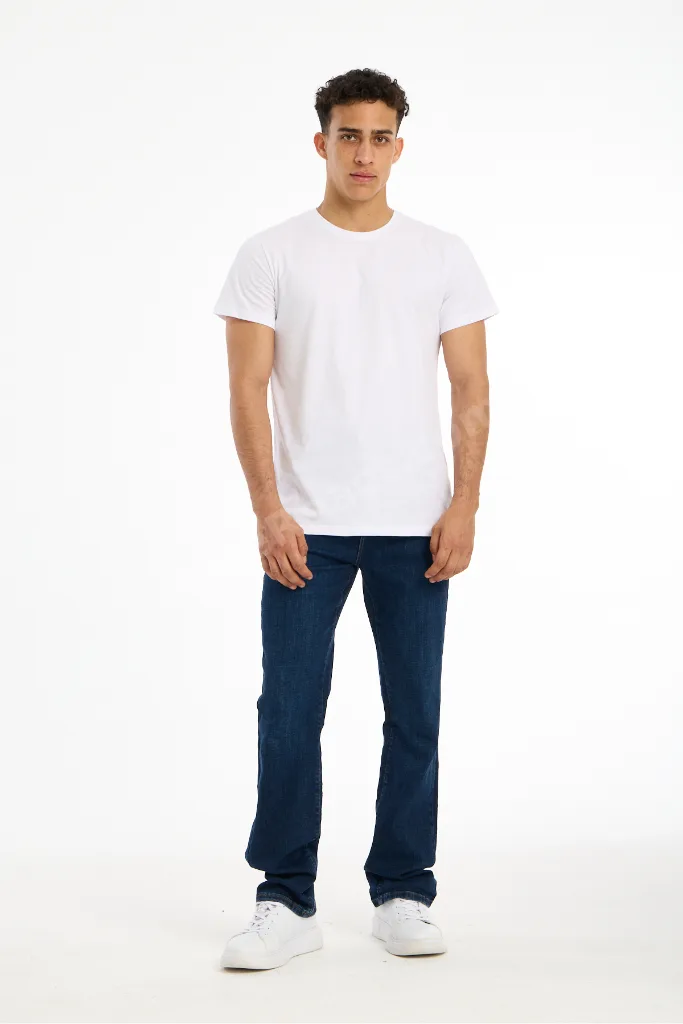 SNÖFLINGA YÜKSEK İSVEÇ KALİTESİ Regular Kesim %100 Pamuk Beyaz Bisiklet Yaka Premium Tişört/T-Shirt