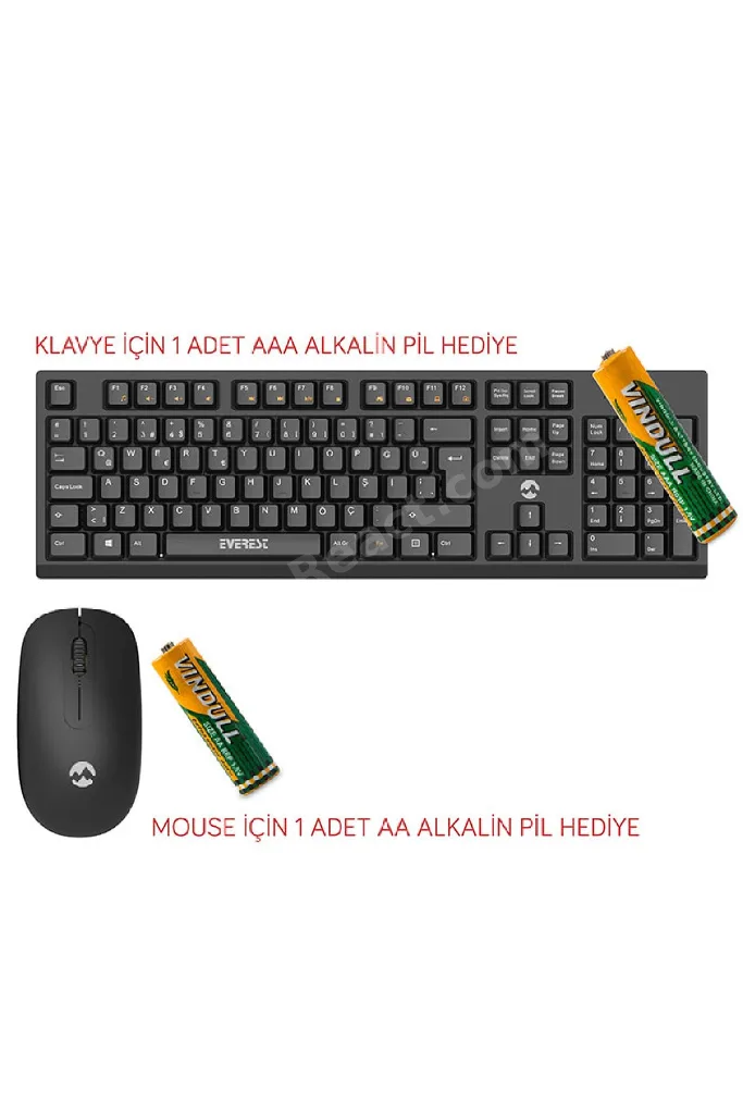 Km-2510 Siyah Kablosuz Q Multi Klavye Mouse