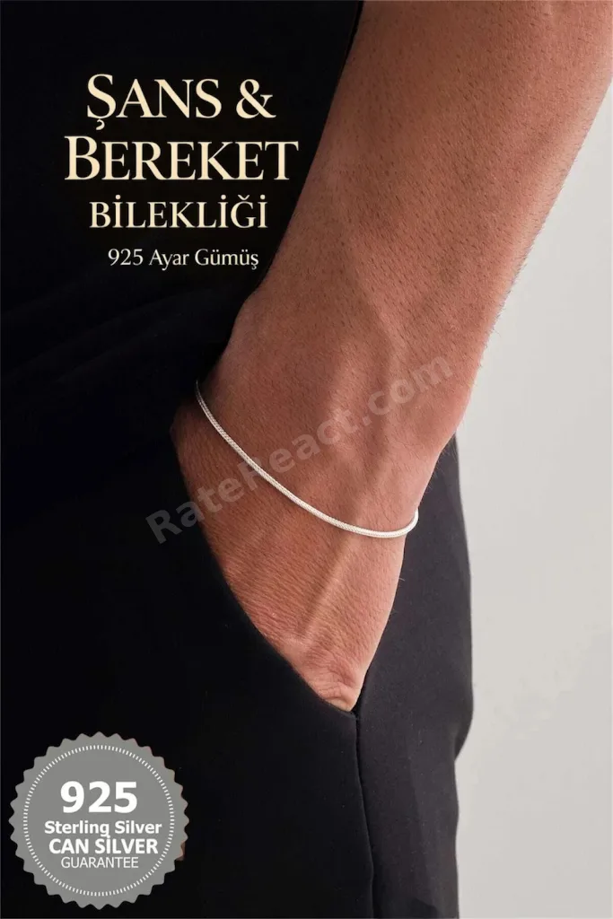 3MM TİLKİ KUYRUĞU BİLEKLİK 925 AYAR GÜMÜŞ KAPLAMA-Şans Ve Bereket Bilekliği