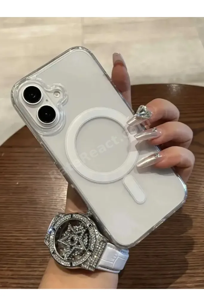 Iphone 16 Kılıf Magsafe Şeffaf Kılıf Kamera Çıkıntılı Darbeye Dayanıklı Kapak