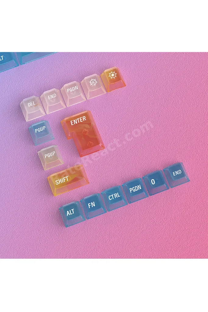 Nebula bulutu Keycaps Renkli Sisli Mekanik RGB Klavye Tuş Takımı