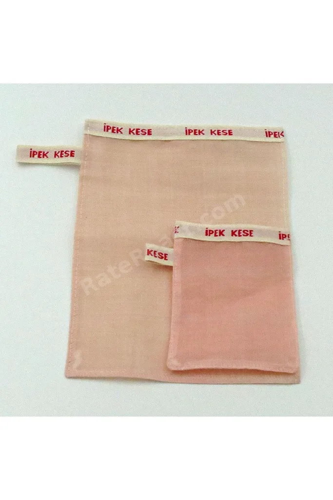 2'li Hakiki İpek Hamam Kesesi Seti - Yüz ve Vücut Peeling