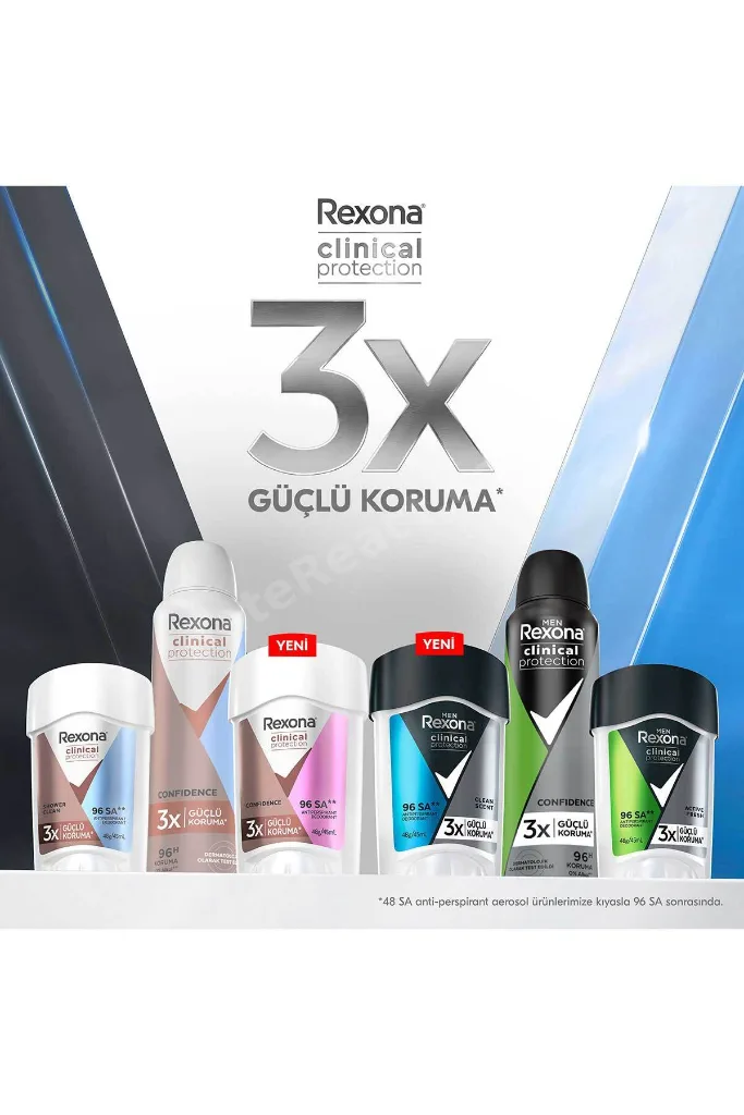 Men Clinical Protection Erkek Stick Deodorant Clean Scent 3x Güçlü Koruma 45 ml