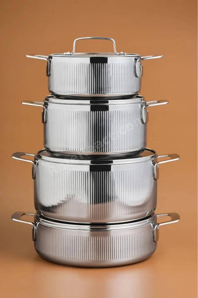 Power Steel 316+ 3Ply Apollo İndüksiyon Tabanlı 8 Parça Çelik Tencere Seti
